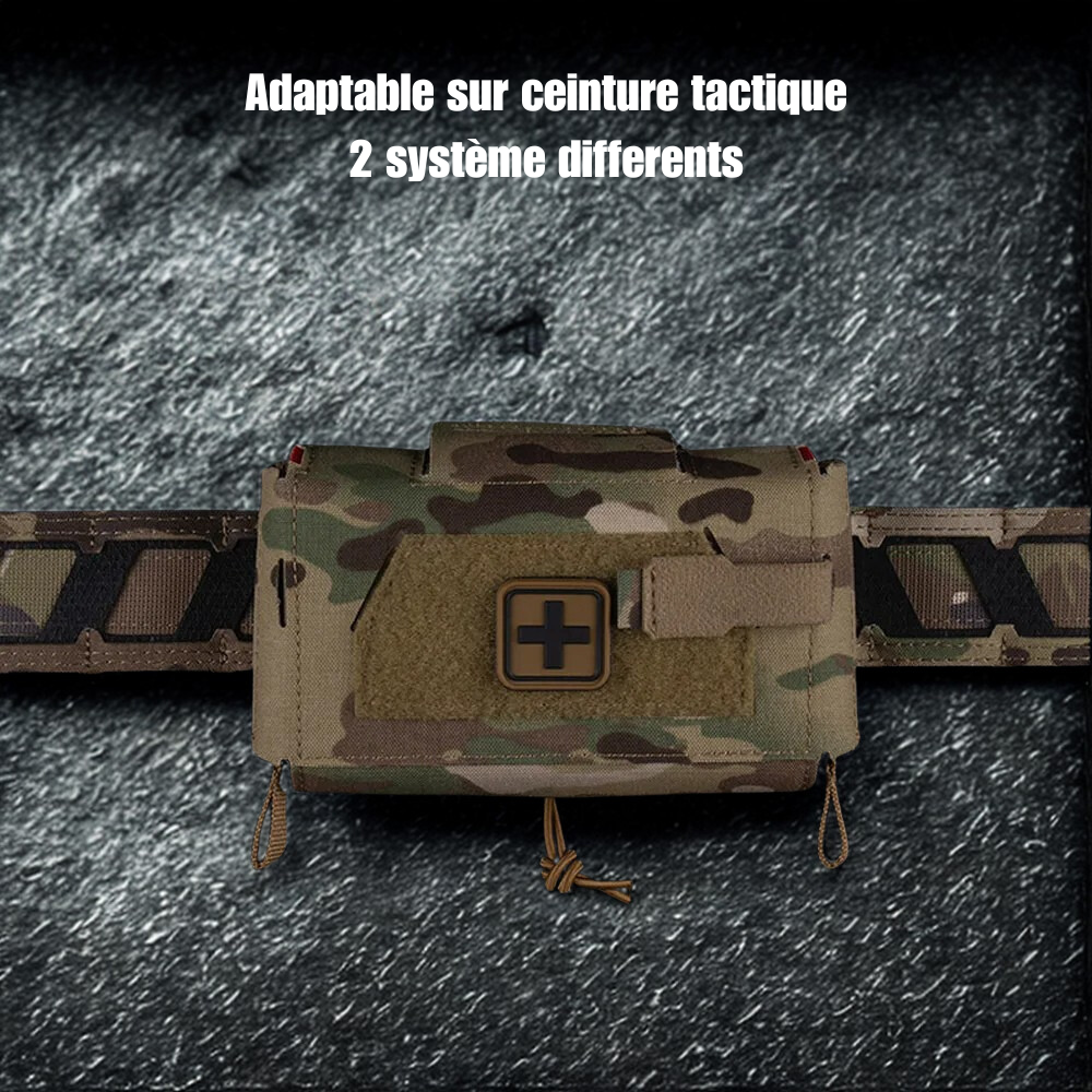 Pochette Tactique pour TIC / IFAK - Support MOLLE et Panneau Extractible