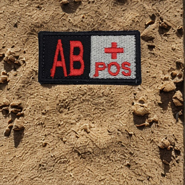 Patch Groupe Sanguin Brodé - Écusson d'Identification Médicale