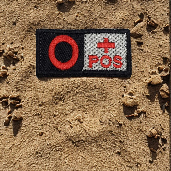 Patch Groupe Sanguin Brodé - Écusson d'Identification Médicale