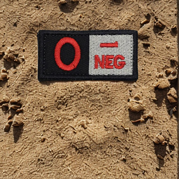 Patch Groupe Sanguin Brodé - Écusson d'Identification Médicale