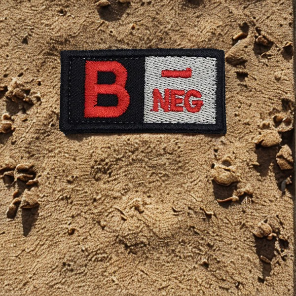Patch Groupe Sanguin Brodé - Écusson d'Identification Médicale