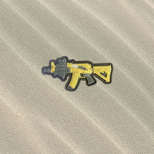 Patch SCAR "Gold" - Écusson de Fusil d'Assaut en PVC 3D