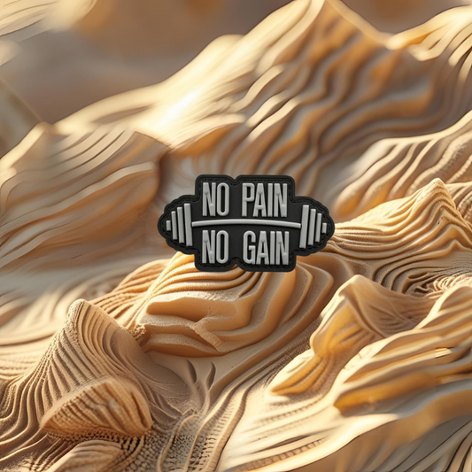 Patch "No Pain No Gain" Phosphorescent - Écusson de Motivation Fitness