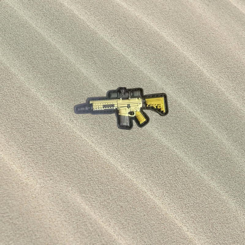 Patch SCAR "Gold" - Écusson de Fusil d'Assaut en PVC 3D