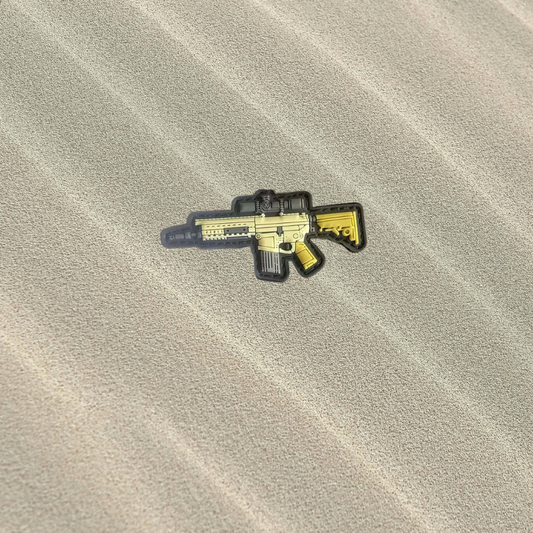 Patch SCAR "Gold" - Écusson de Fusil d'Assaut en PVC 3D