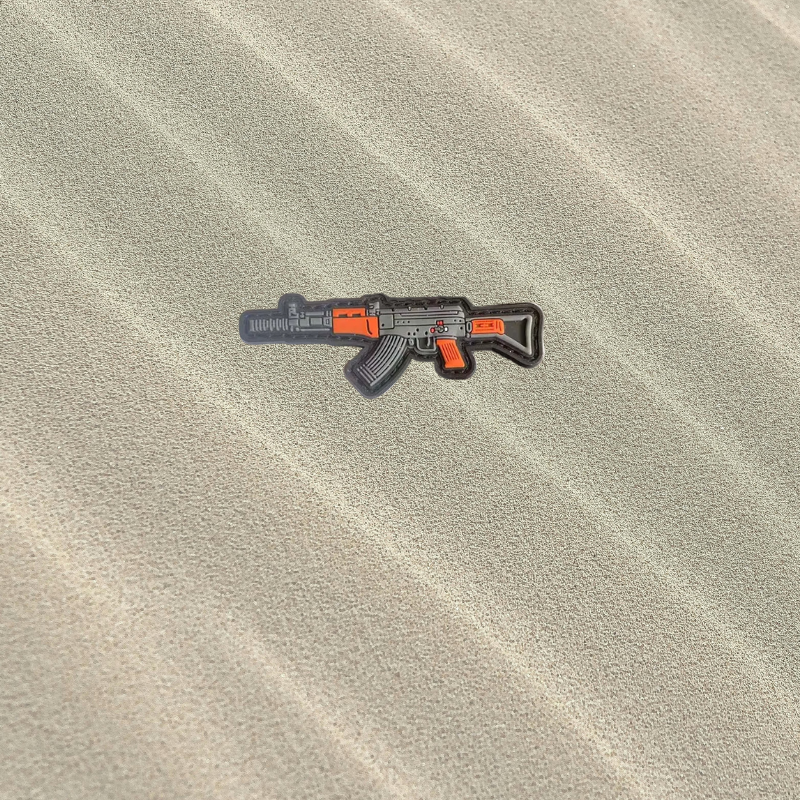 Patch AK-47 Kalashnikov - Écusson du Fusil d'Assaut en PVC 3D