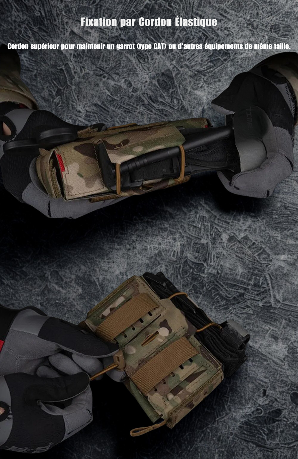 Pochette Tactique pour TIC / IFAK - Support MOLLE et Panneau Extractible