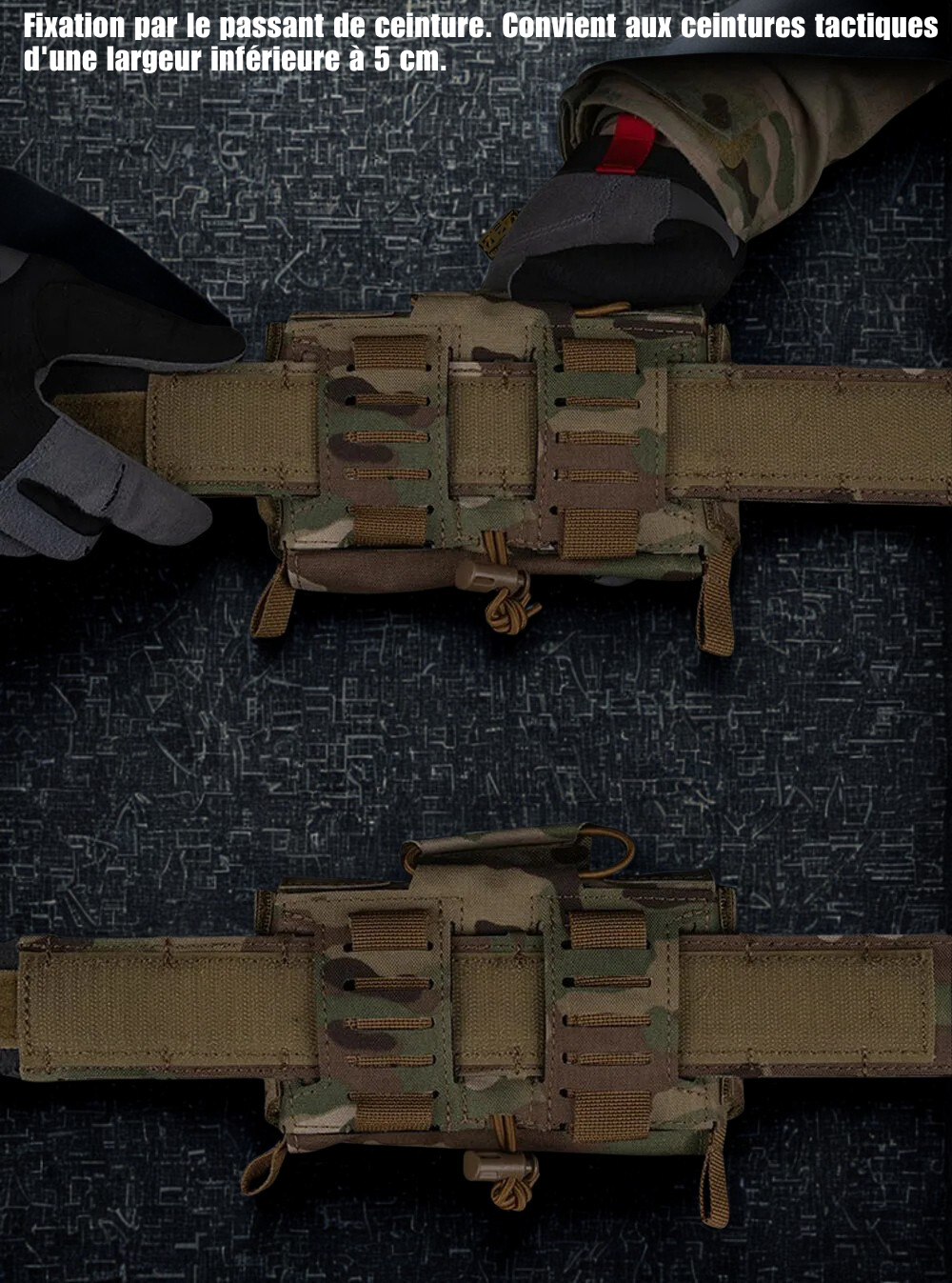 Pochette Tactique pour TIC / IFAK - Support MOLLE et Panneau Extractible