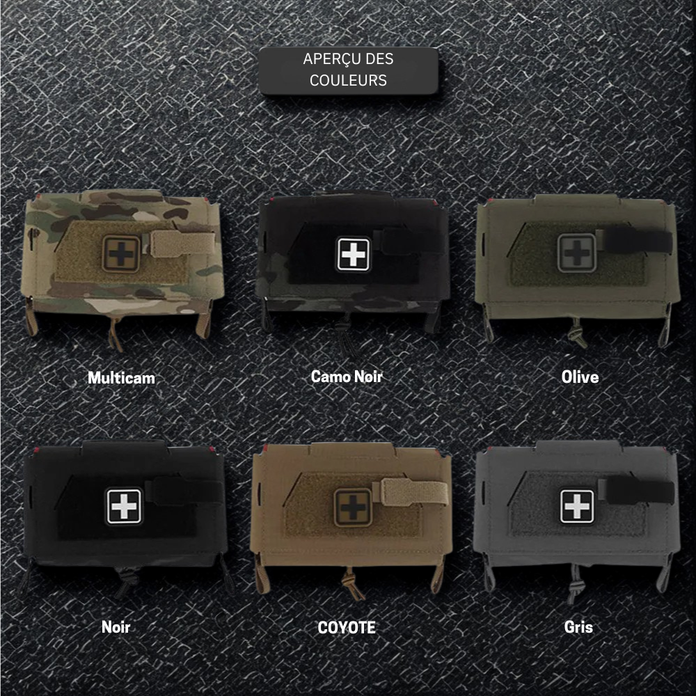 Pochette Tactique pour TIC / IFAK - Support MOLLE et Panneau Extractible