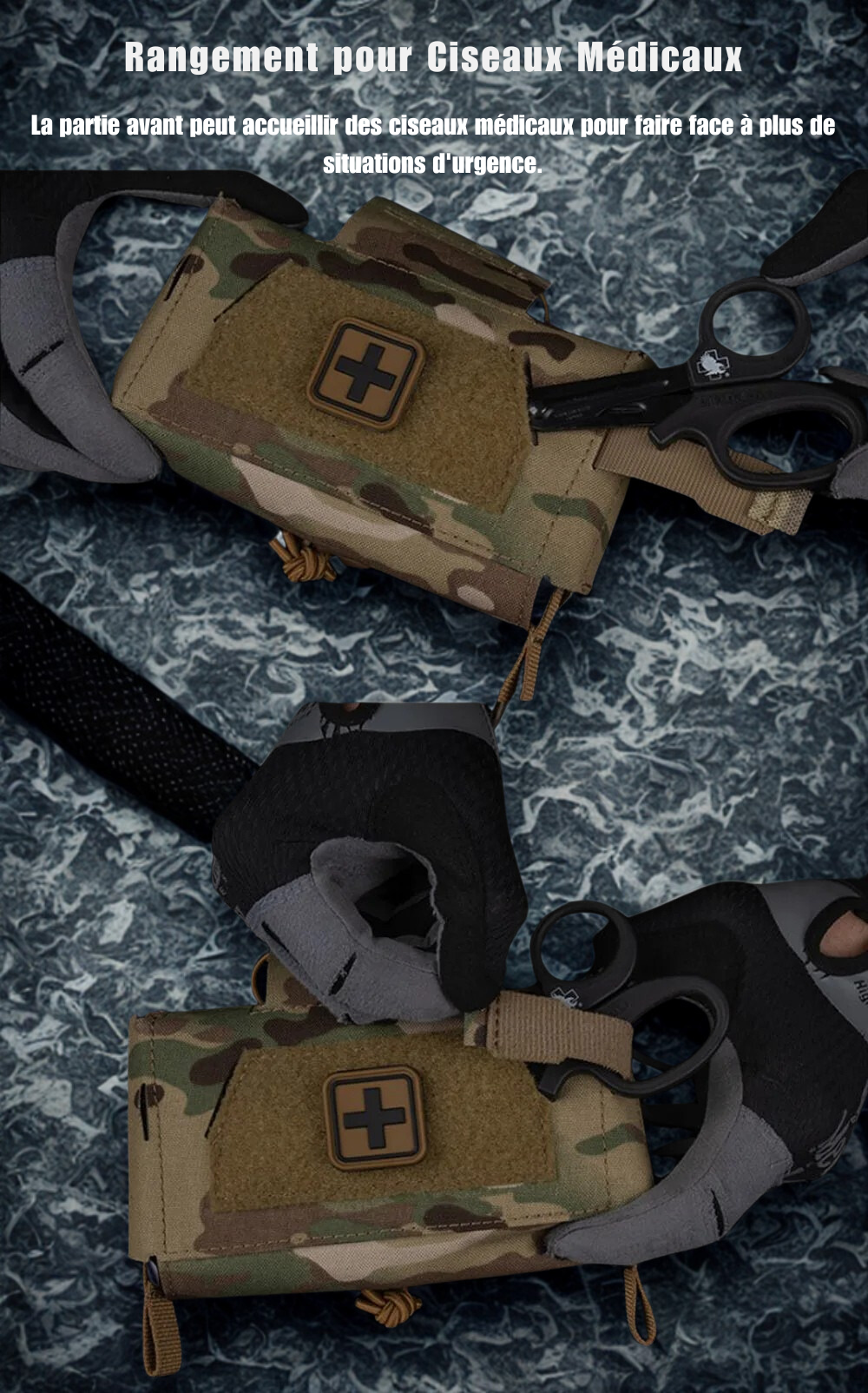 Pochette Tactique pour TIC / IFAK - Support MOLLE et Panneau Extractible