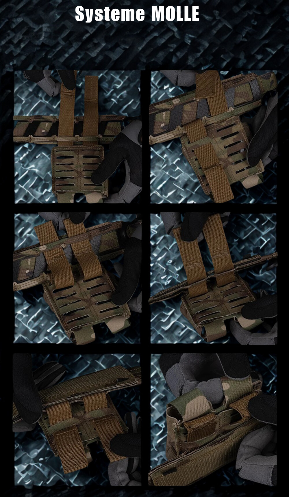 Ceinture Tactique de Combat avec Boucle Cobra et Système MOLLE