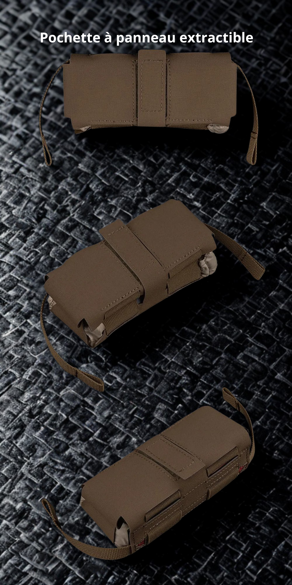 Pochette Tactique pour TIC / IFAK - Support MOLLE et Panneau Extractible