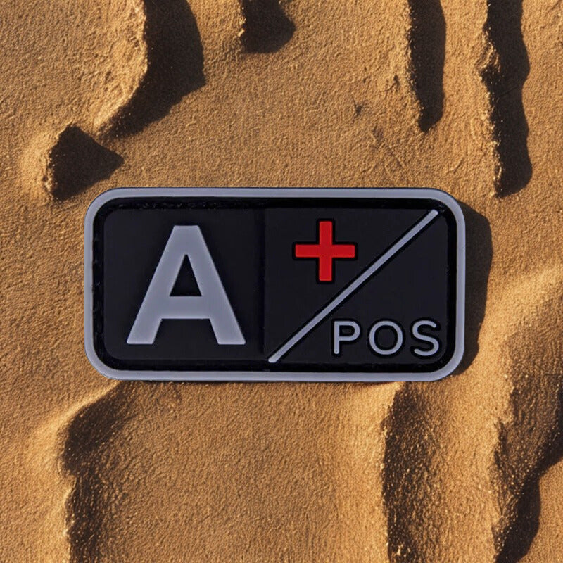 Patch Groupe Sanguin PVC - Écusson d'Identification Médicale 3D
