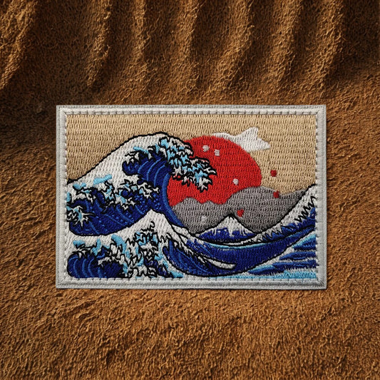 Patch "La Grande Vague de Kanagawa" - Écusson Brodé Hokusai