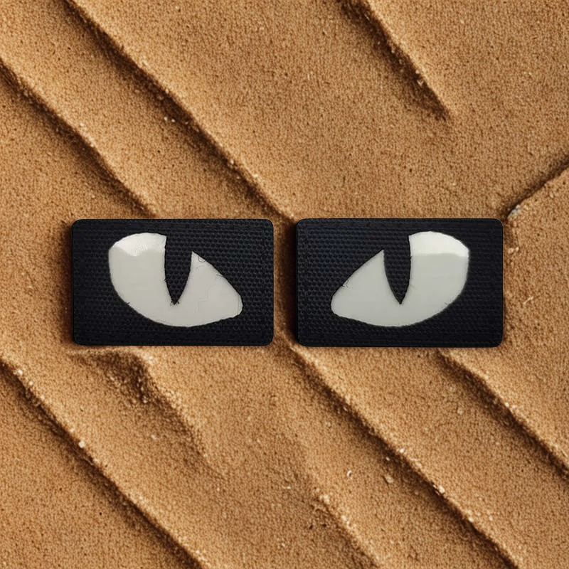 Patch "Yeux de Prédateur individuelle" Tactiques - Écusson Réfléchissant & Phosphorescent