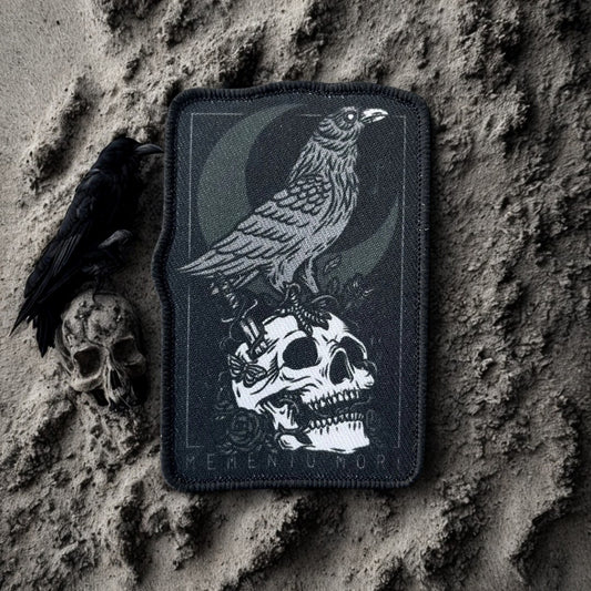 Patch "Le Corbeau et le Crâne" - Écusson Gothique et Artistique
