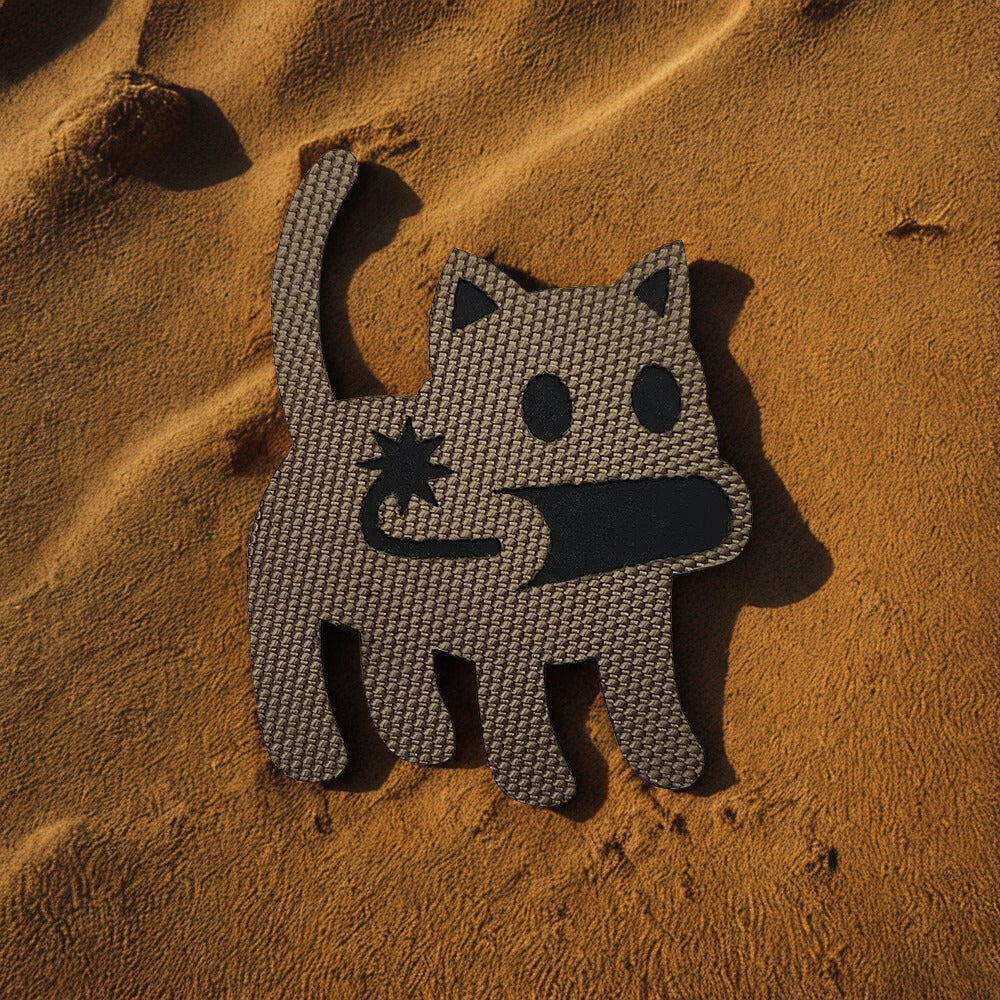 Patch "Chat Bombe" - Écusson Humoristique d'Opérateur Félin