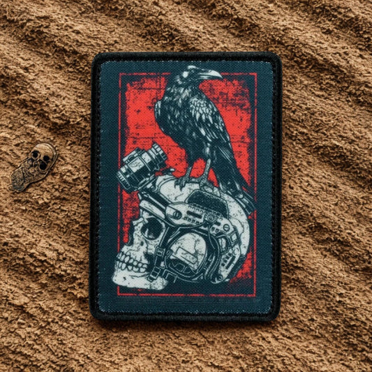 Patch "Le Corbeau sur le Crâne" - Écusson Artistique pour Opérateur