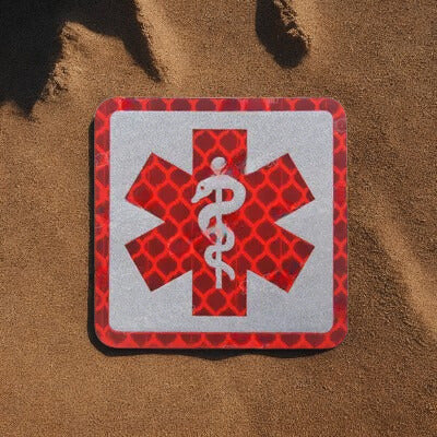 Patch Étoile de Vie Réfléchissant à Velcro - Écusson Médical