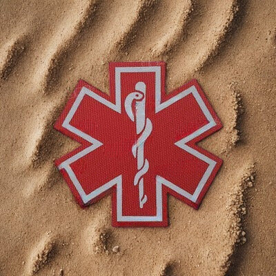 Écusson Étoile de Vie - Patch Médical PVC