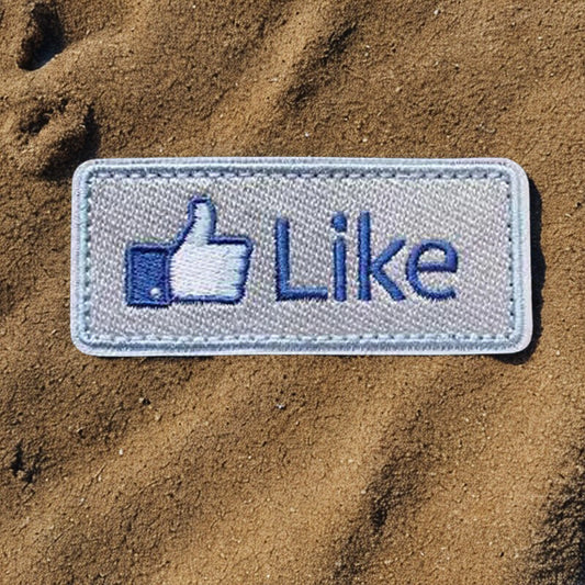Patch "Like" Pouce Levé - Écusson Brodé Style Réseaux Sociaux