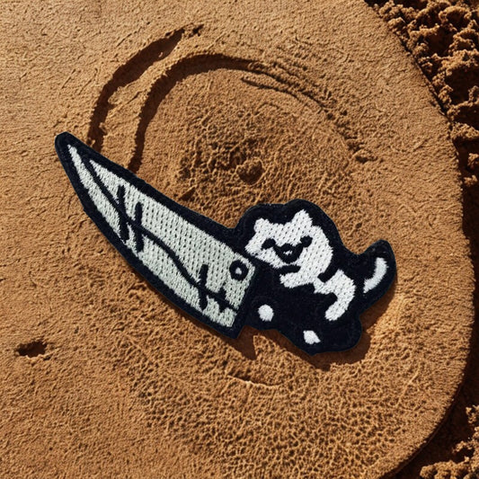 Patch Chaton avec Couteau - Écusson "Kitten's Blade" Humoristique