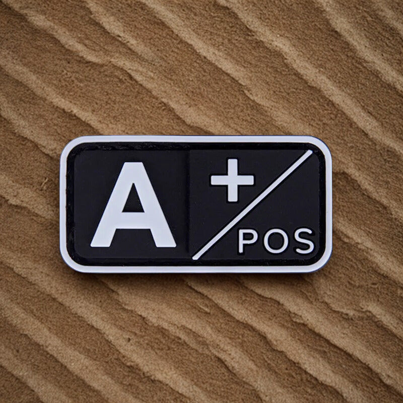 Patch Groupe Sanguin PVC - Écusson d'Identification Médicale 3D