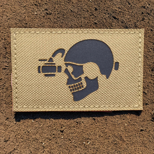 Patch IR "Opérateur Skull" avec JVN - Écusson Tactique Infrarouge