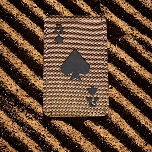 Patch "As de Pique" (Ace of Spades) - Écusson Tactique Réfléchissant & Phosphorescent