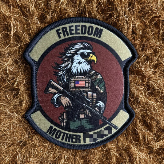 Patch Moral "Freedom Motherf..." - Écusson Aigle Tactique USA