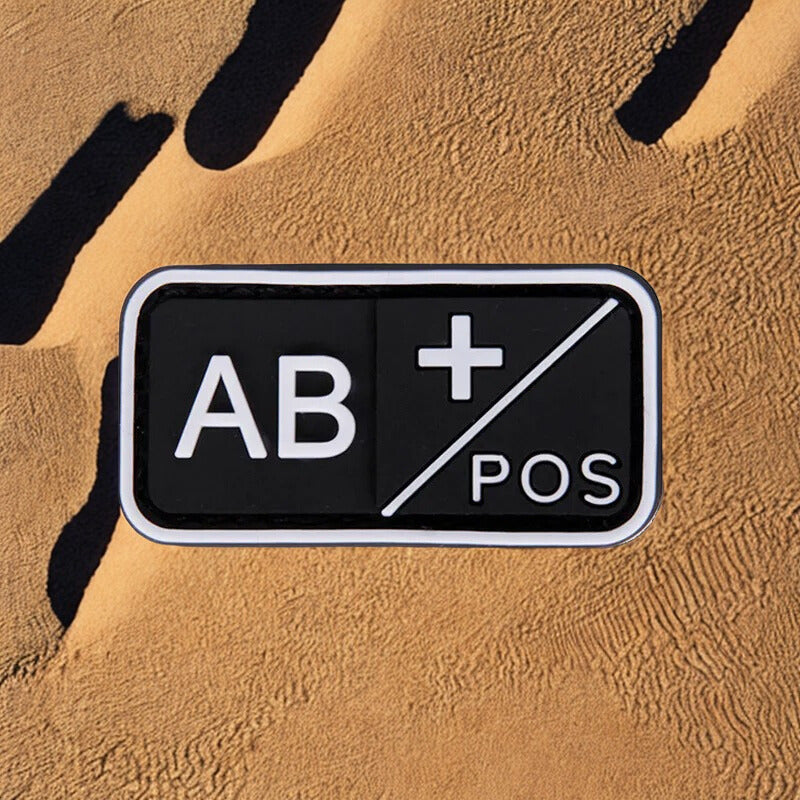 Patch Groupe Sanguin PVC - Écusson d'Identification Médicale 3D